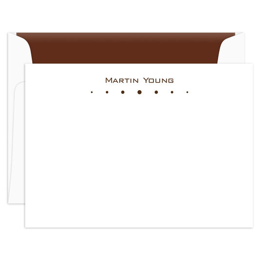 Row of Dots Flat Note Cards